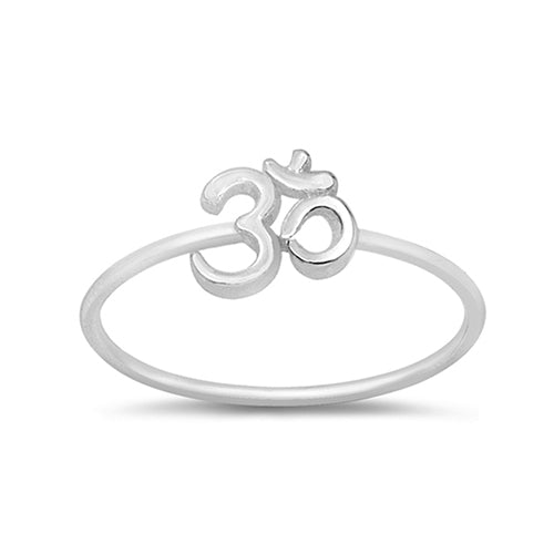 Pretty and delicate silver Om symbol ring. 